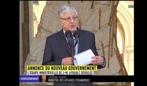 Annonce du gouvernement Ayrault