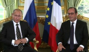 Poutine à l'Elysée pour s'entretenir de la Syrie avec Hollande