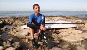 Handicapé, Eric Dargent surfe pourtant au plus haut-niveau