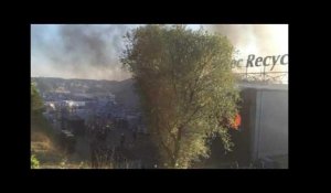 Incendie à Paprec recyclage à Saint-Herblain