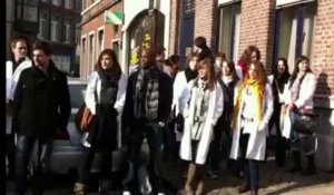 Manifestation des étudiants en médecine de l'ULG