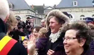 Tournai: le bain de foule du Prince Philippe et de la Princesse Mathilde