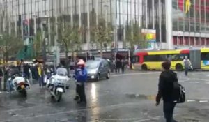 Tuerie à Liège: ambiance autour de la place St-Lambert.