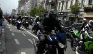 Manifestation de motards à Bruxelles