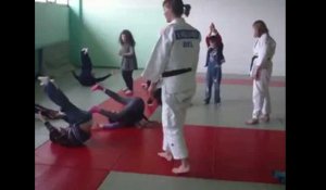 Mouscron: cours de judo lors d'une journée sportive pour les personnes handicapées