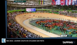 JO 2016 : Impressionnante chute en cyclisme sur piste lors de l'Omnium (Vidéo)