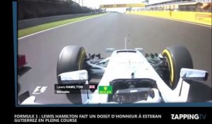 Formule 1 : Lewis Hamilton fait un doigt d'honneur à Esteban Gutierrez en pleine course