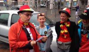 Pays de Galles-Belgique: les supporters belges chantent la Branbançonne