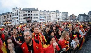 Mons : la foule était au rendez-vous sur la place pour Hongrie-Belgique