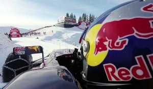 Max Verstappen nous propose une petite balade en F1 sur une piste de ski