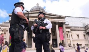 Patrouilles dans Londres, où la sécurité a été renforcée