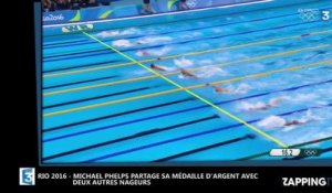 JO de Rio 2016 : Michael Phelps battu et médaille d'argent avec deux autres nageurs, l'image inédite (vidéo)