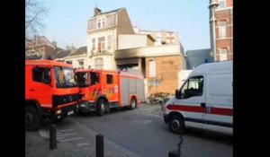 Incendie rue sous l'eau en Amercoeur à Liège