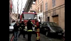 Un appartement ravagé par le feu à Marseille