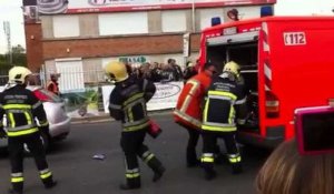 Arrivée des secours des pompiers de Charleroi