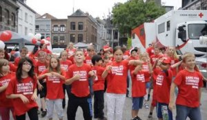 Flashmob Croix Rouge Mons 29/07/2014
