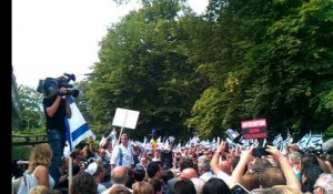 Rassemblement pacifiste devant l'ambassade d'Israël