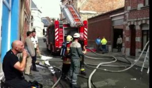 Tournai: incendie à la rue des Corriers