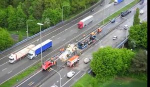 Accident de camion sur la E42, à Sambreville