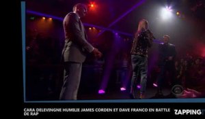 Cara Delevigne humilie James Corden et Dave Franco en battle de rap