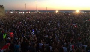 La fan zone de Marseille exulte au 4e but contre l'Islande