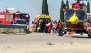 Incendie à Tarascon : un pompier évacué en hélicoptère