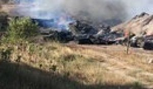 Incendie dans un entrepôt à Tarsacon : des dégâts très importants
