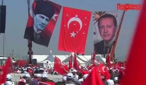 Turquie: après le putsch raté, rassemblement historique en faveur d'Erdogan