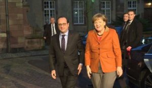Hollande et Merkel à Strasbourg pour discuter réfugiés et Brexit