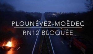 RN12 coupée à Plounévez-Moëdec