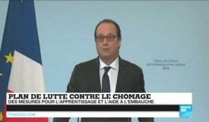 Plan d'"urgence" contre le chômage : François Hollande joue son va-tout
