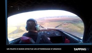 Un pilote d'avion  effectue un atterrissage d'urgence après une panne moteur, la vidéo choc !  (Vidéo)