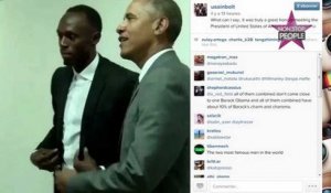 Barack Obama : Il prend la pose de l'éclair aux côtés d'Usain Bolt