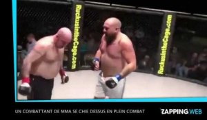 Un combattant de MMA se fait dessus en plein combat
