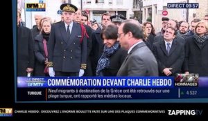 Charlie Hebdo : l'énorme boulette faite sur une des plaques commémoratives crée le buzz (Vidéo)