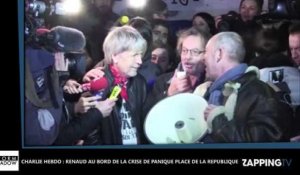 Charlie Hebdo : Renaud au bord de la crise de panique place de la République (Vidéo)