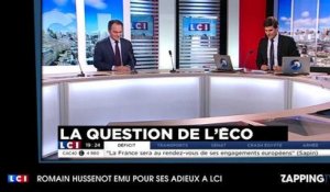 LCI : Le journaliste Romain Hussenot très ému pour son dernier JT