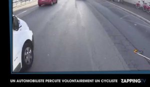 Un chauffard percute volontairement un cycliste à Lyon : Les images chocs !