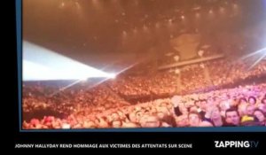 Attentats de Paris : Johnny Hallyday rend hommage aux victimes pendant son concert