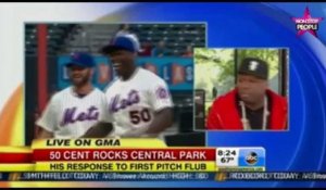 50 Cent revient sur son lancer de baseball raté (vidéo) !