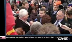 Emmanuel Macron chahuté par des syndicalistes dans le Puy-de-Dôme (vidéo)