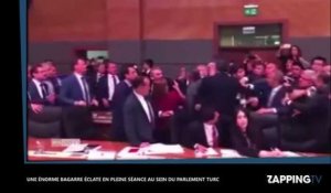 Une énorme bagarre générale éclate en pleine séance au parlement turc (vidéo)