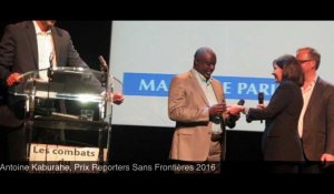 Antoine Kaburahe, Prix RSF 2016 : " N'oubliez pas ce qui se passe au Burundi ! "