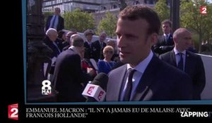 Emmanuel Macron : "Il n'y a jamais eu de malaise avec François Hollande" (vidéo)