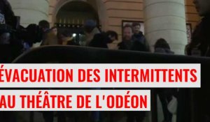 Evacuation des intermittents du spectacle au théâtre de l'Odéon