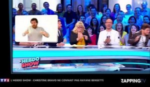 L'Hebdo Show : Christine Bravo ne sait pas qui est Rayane Bensetti, malaise sur le plateau (Vidéo)