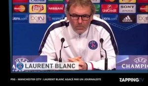 PSG - Manchester City : Laurent Blanc agacé par un journaliste qui lui parle d'élimination (Vidéo)