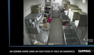 Un voleur entre dans un fast-food et vole un sandwich ! (Vidéo)