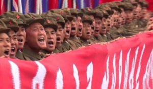 Corée du Nord: parades de masse en l'honneur de Kim Jong-Un