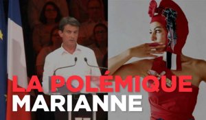 "Marianne a le sein nu, elle n'est pas voilée !" : Manuel Valls agite Twitter